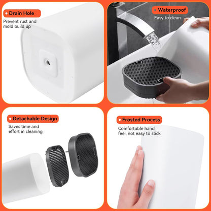 Knife Block without Knives, Universal Knife Block, Detachable Knife Holder, Space Saver Knife Storage Holder with Scissors Slot, Sharpening Bar Slot, Kitchen Knife Holder White