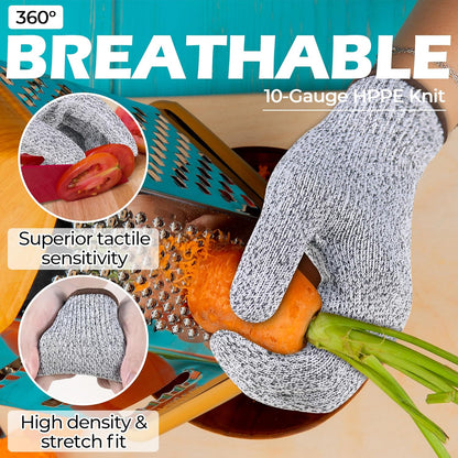 Cut Resistant Gloves, Food Grade Cutting Gloves for Chef & Cooking, Mandoline Gloves for Meat Cutting, Wood Carving