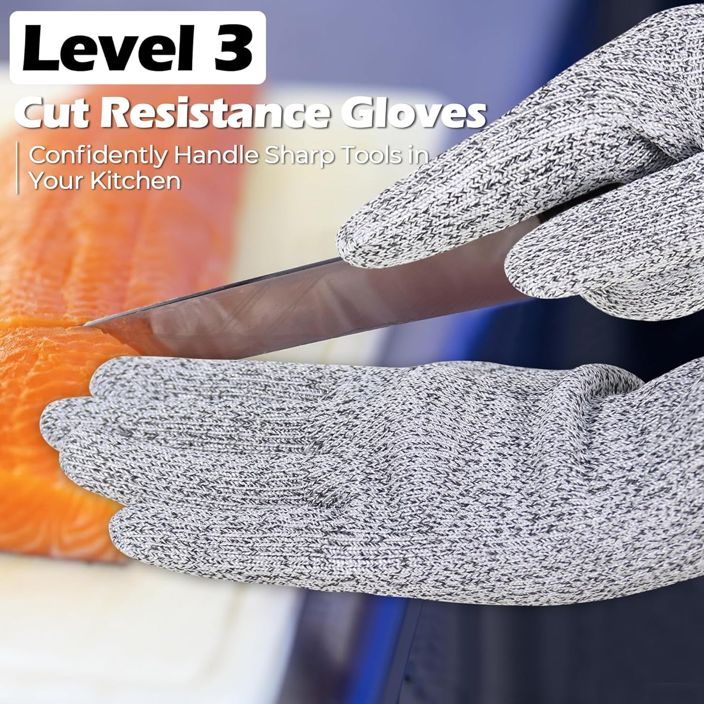 Cut Resistant Gloves, Food Grade Cutting Gloves for Chef & Cooking, Mandoline Gloves for Meat Cutting, Wood Carving