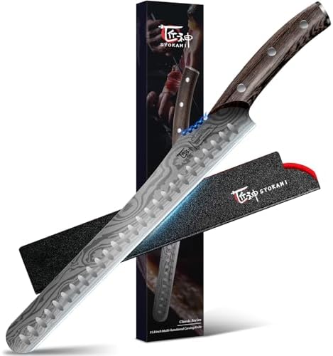 Multifunction Carving Knife 12 Inch+Leather Chef Cooking Apron
