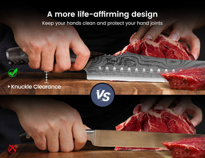 Multifunction Carving Knife 12 Inch+Leather Chef Cooking Apron