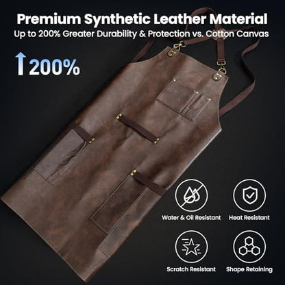 Multifunction Carving Knife 12 Inch+Leather Chef Cooking Apron