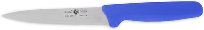 Cutlery 5 1/2-inch Stiff Boning Knife, Extra Wide Serrated Blade, Black Handle