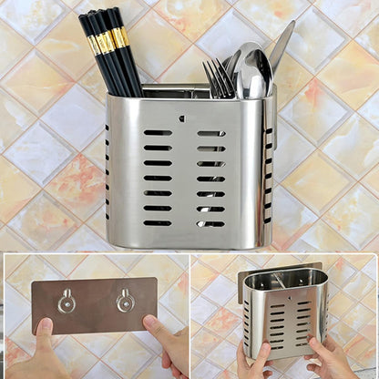 Household Wall Mount Utensil Drying Racks,Cooking Utensil Holder Flatware Hanging Organizer Drying Racks with Hollow Design for Spoons Knives Forks Chopsticks