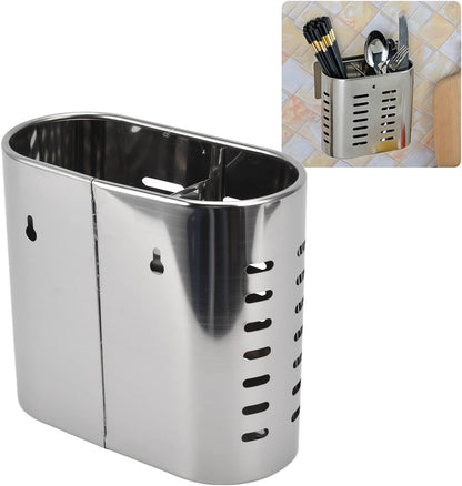 Household Wall Mount Utensil Drying Racks,Cooking Utensil Holder Flatware Hanging Organizer Drying Racks with Hollow Design for Spoons Knives Forks Chopsticks