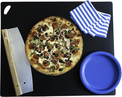 Please review description before purchase. Set of 2 Cutting board mat (Black-White, X-Large 22.5w"x20"hx.040"thick)