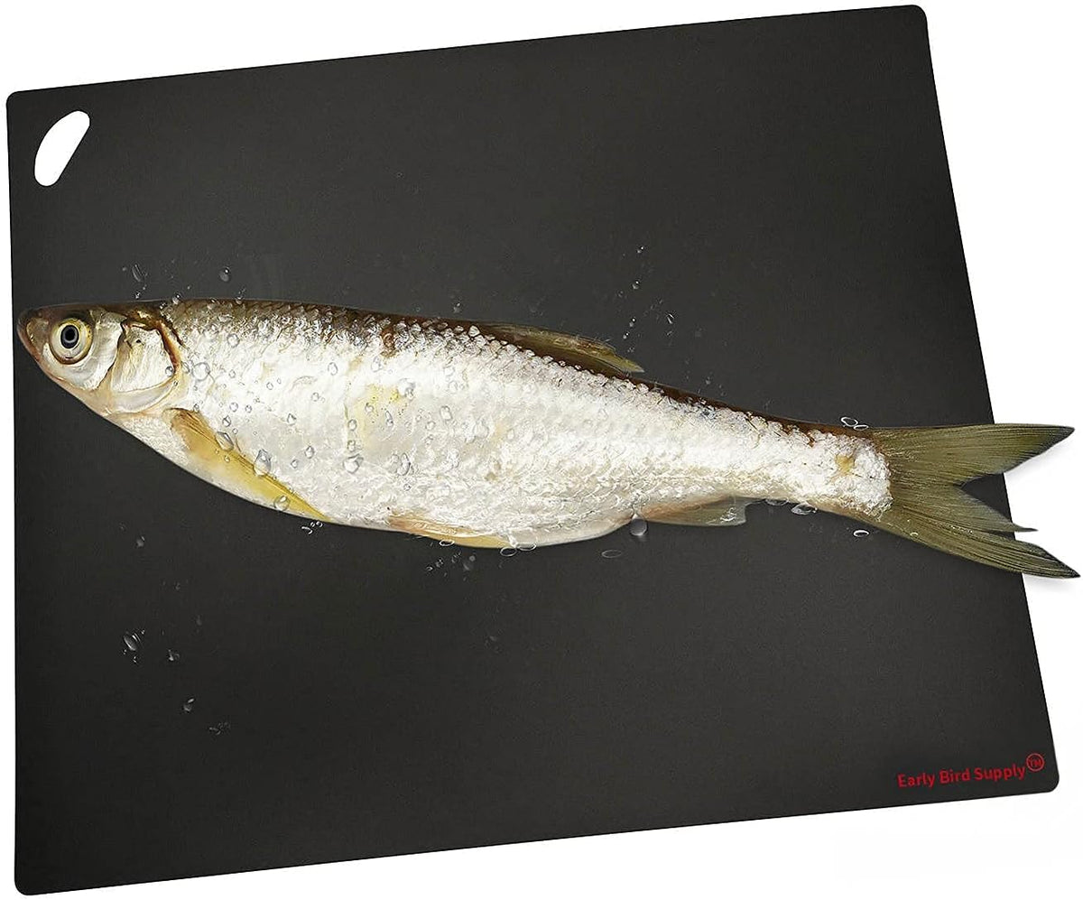 Please review description before purchase. Set of 2 Cutting board mat (Black-White, X-Large 22.5w"x20"hx.040"thick)