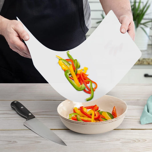 Cut N' Funnel Large Food Service Grade Heavy Gauge Flexible Plastic Cutting Board Mats 4 Pack Made in the USA BPA Free Dishwasher Safe
