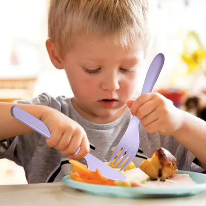 Reusable Travel Utensils with Case Wheat Straw Knife Fork Spoons Cutlery