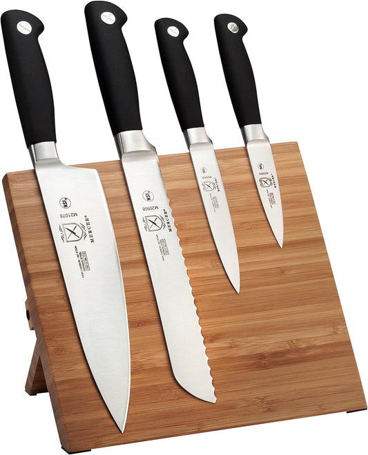 M21960BM Genesis 5-Piece Bamboo Magnetic Board and Knife Set