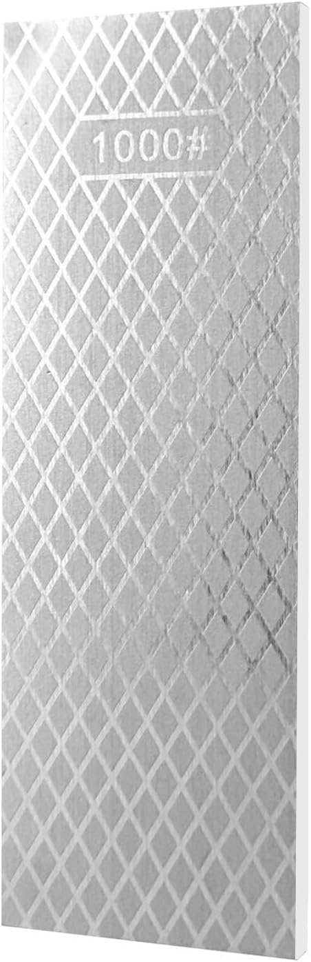 Double sided diamond grinding stone with a mesh size of 200/600，300/1000，400/1000，400/1200, with leather straps, suitable for kitchen, outdoor and other cutting tools (TD180-400/100)