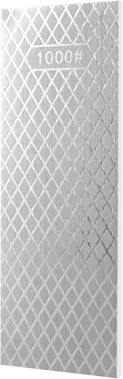 Double sided diamond grinding stone with a mesh size of 200/600，300/1000，400/1000，400/1200, with leather straps, suitable for kitchen, outdoor and other cutting tools (TD180-400/100)