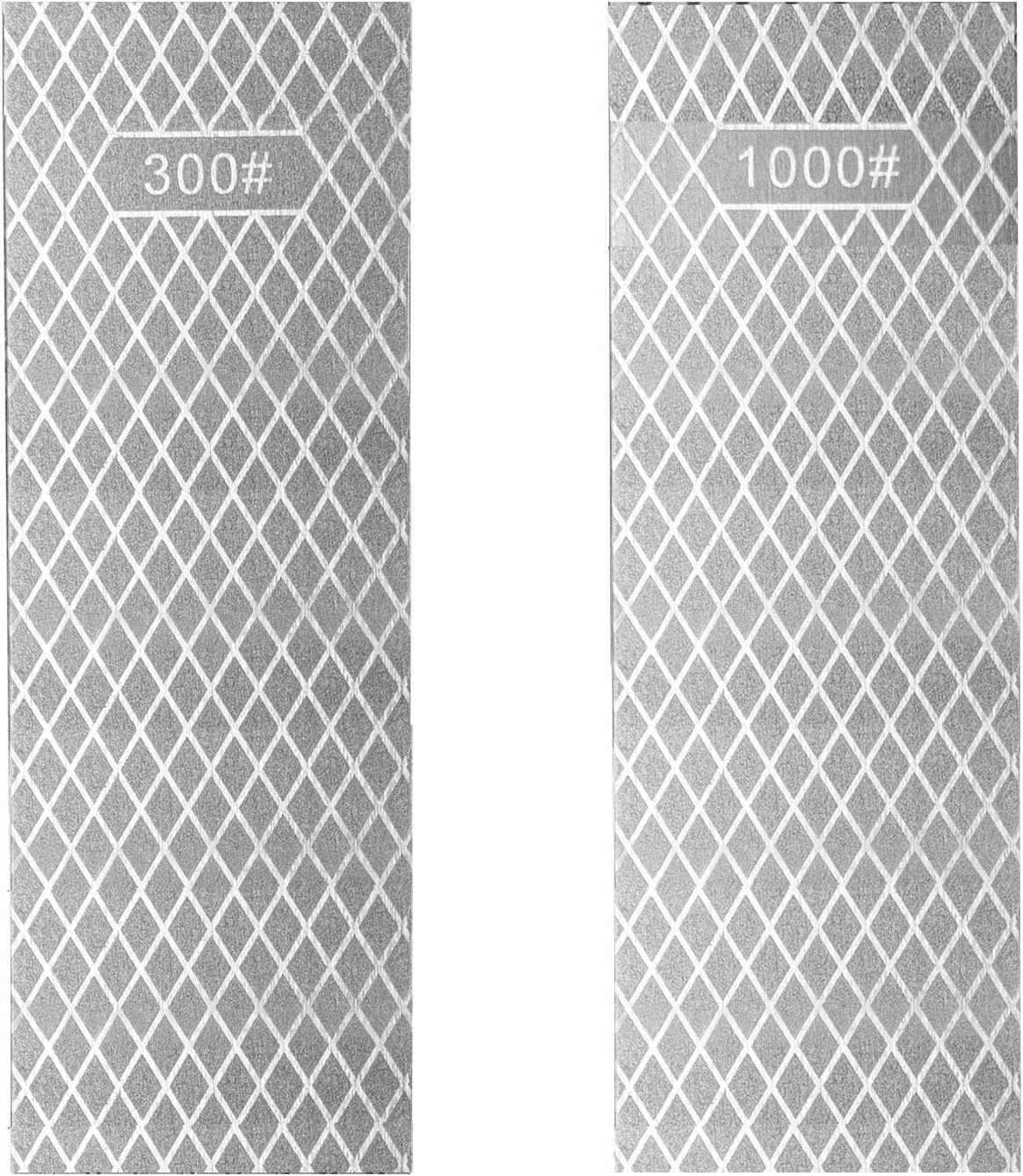Double sided diamond grinding stone with a mesh size of 200/600，300/1000，400/1000，400/1200, with leather straps, suitable for kitchen, outdoor and other cutting tools (TD180-400/100)