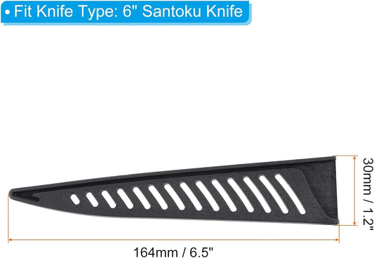 PP Safety Knife Cover Sleeves for 6" Boning Knife, 2 Pack Knives Edge Guard Blade Protector Universal Knife Sheath for Kitchen, Black