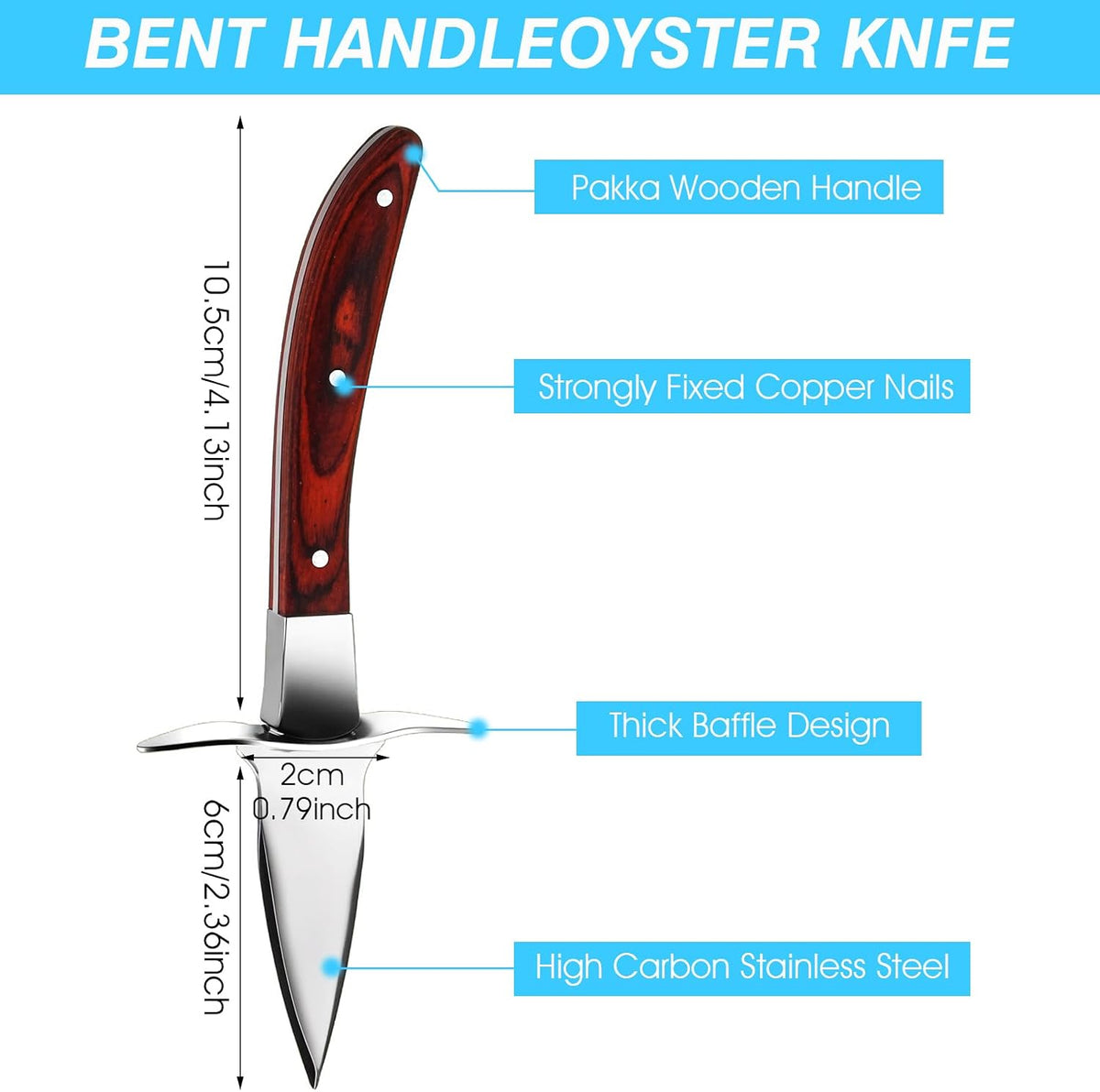 3 Set Oyster Shucker, Oyster Shucking Knife for Oyster Clam Pearl Shell Shucking, Shucking Tool Kit, 3 Stainless Steel Oyster Knifes with Wooden Handle 3 Pairs Oyster Shucking Gloves