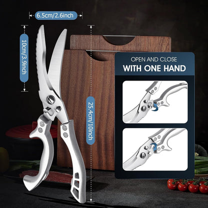 Heavy Duty Poultry Shears - Kitchen Scissors Dishwasher Safe
