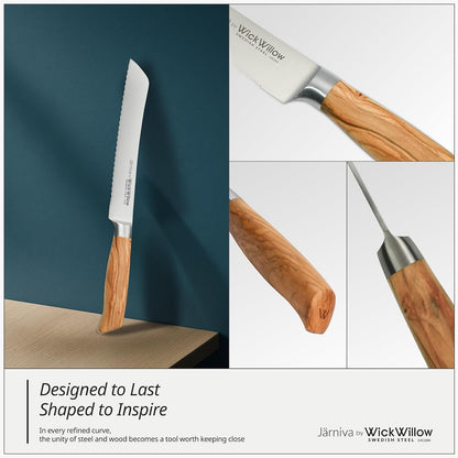 3.5” Paring Knife – Swedish Steel, Olive Wood Handle