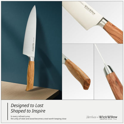 3.5” Paring Knife – Swedish Steel, Olive Wood Handle