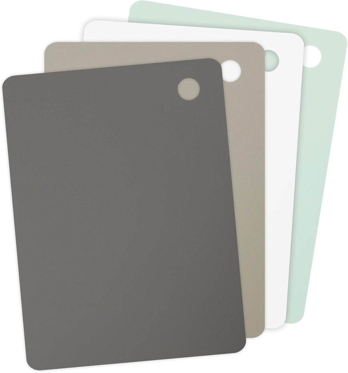 Large Flexible Cutting Mats Set of 4 Chopping Boards for Meal Prep Cut Slice Dice Fruits Veggies & Meats, Easy Clean Dishwasher Safe Assorted Small Nylon Cutting Board Mat Set, 15" L X 11" W