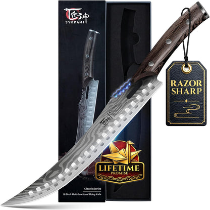 Butcher Breaking Knife for Meat Cutting, 10.5 Inch Carving Knife