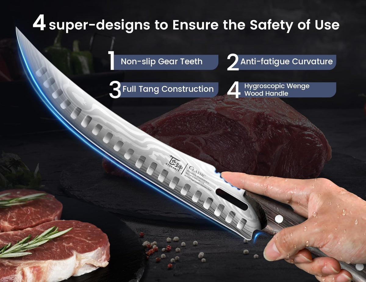 Butcher Breaking Knife for Meat Cutting, 10.5 Inch Carving Knife