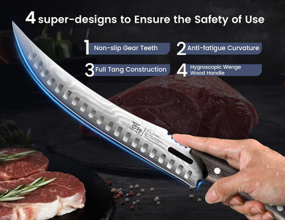 Butcher Breaking Knife for Meat Cutting, 10.5 Inch Carving Knife