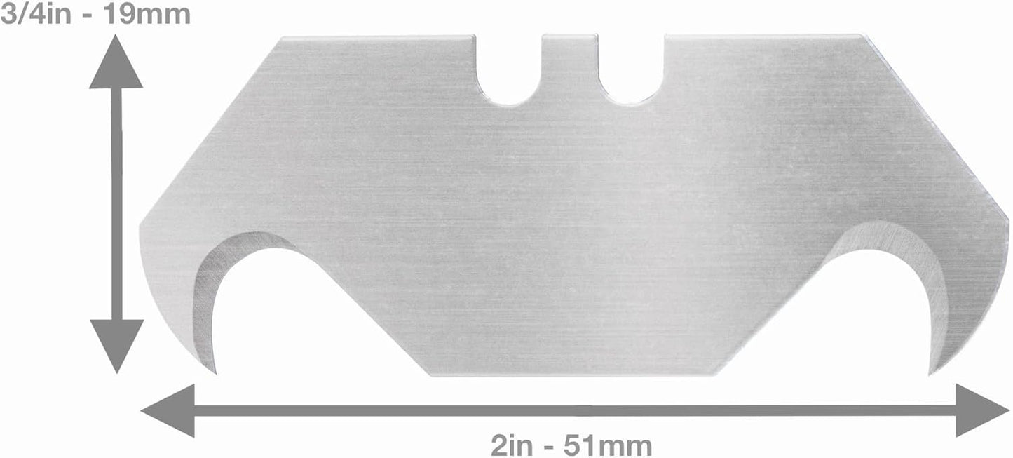 Serrated Blades for Utility Knife – Ten Pack Heavy Duty SK5 Saw Razors for Box Cutter Replacement in Convenient Storage Box – Serrated Edge Razors 10 Pack, Standard Size - Fits Most Cutters & Knives