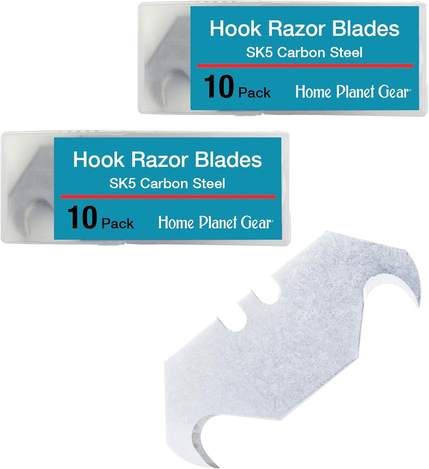 Serrated Blades for Utility Knife – Ten Pack Heavy Duty SK5 Saw Razors for Box Cutter Replacement in Convenient Storage Box – Serrated Edge Razors 10 Pack, Standard Size - Fits Most Cutters & Knives