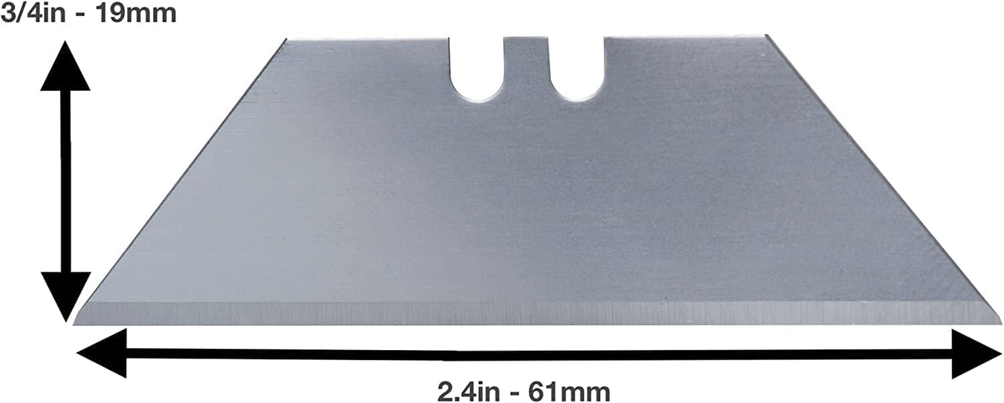 Serrated Blades for Utility Knife – Ten Pack Heavy Duty SK5 Saw Razors for Box Cutter Replacement in Convenient Storage Box – Serrated Edge Razors 10 Pack, Standard Size - Fits Most Cutters & Knives