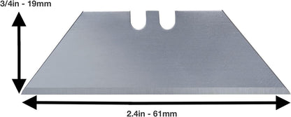 Serrated Blades for Utility Knife – Ten Pack Heavy Duty SK5 Saw Razors for Box Cutter Replacement in Convenient Storage Box – Serrated Edge Razors 10 Pack, Standard Size - Fits Most Cutters & Knives