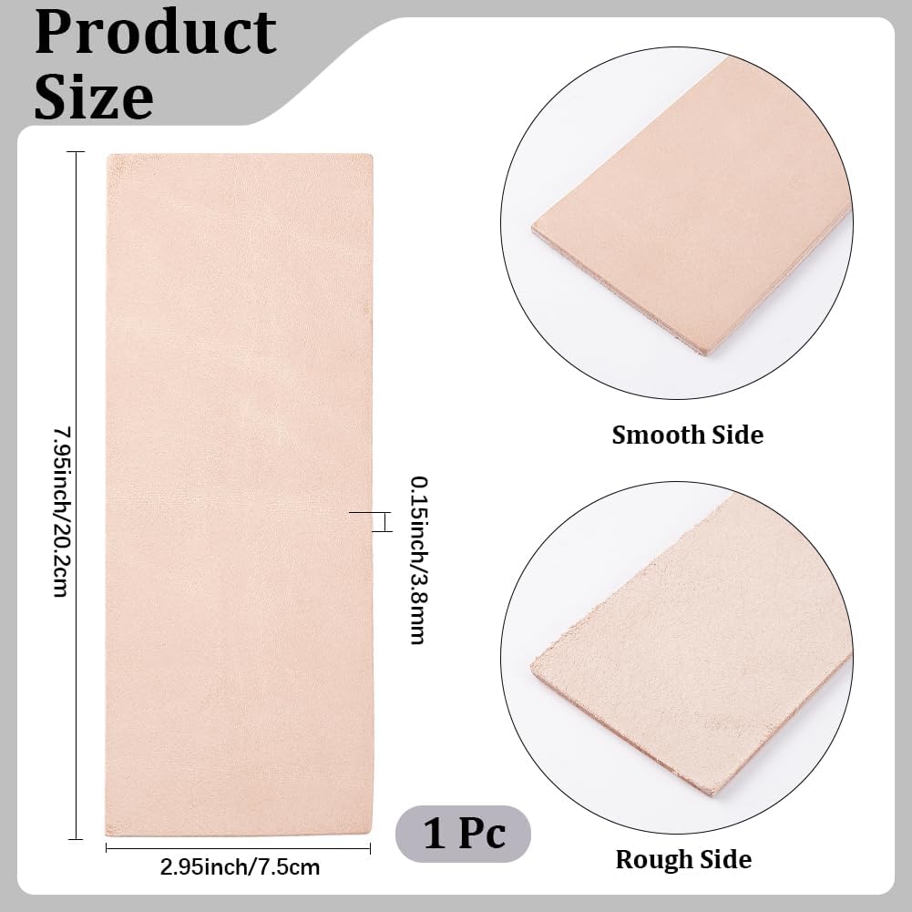 7.95 x 2.95 Inch Stropping Genuine Leather Honing Strop Sharpener Double-Sided Cowhide Leather Sharp Edges Strop Polishing Woodcarving Tools for Knife Sharpening Polish
