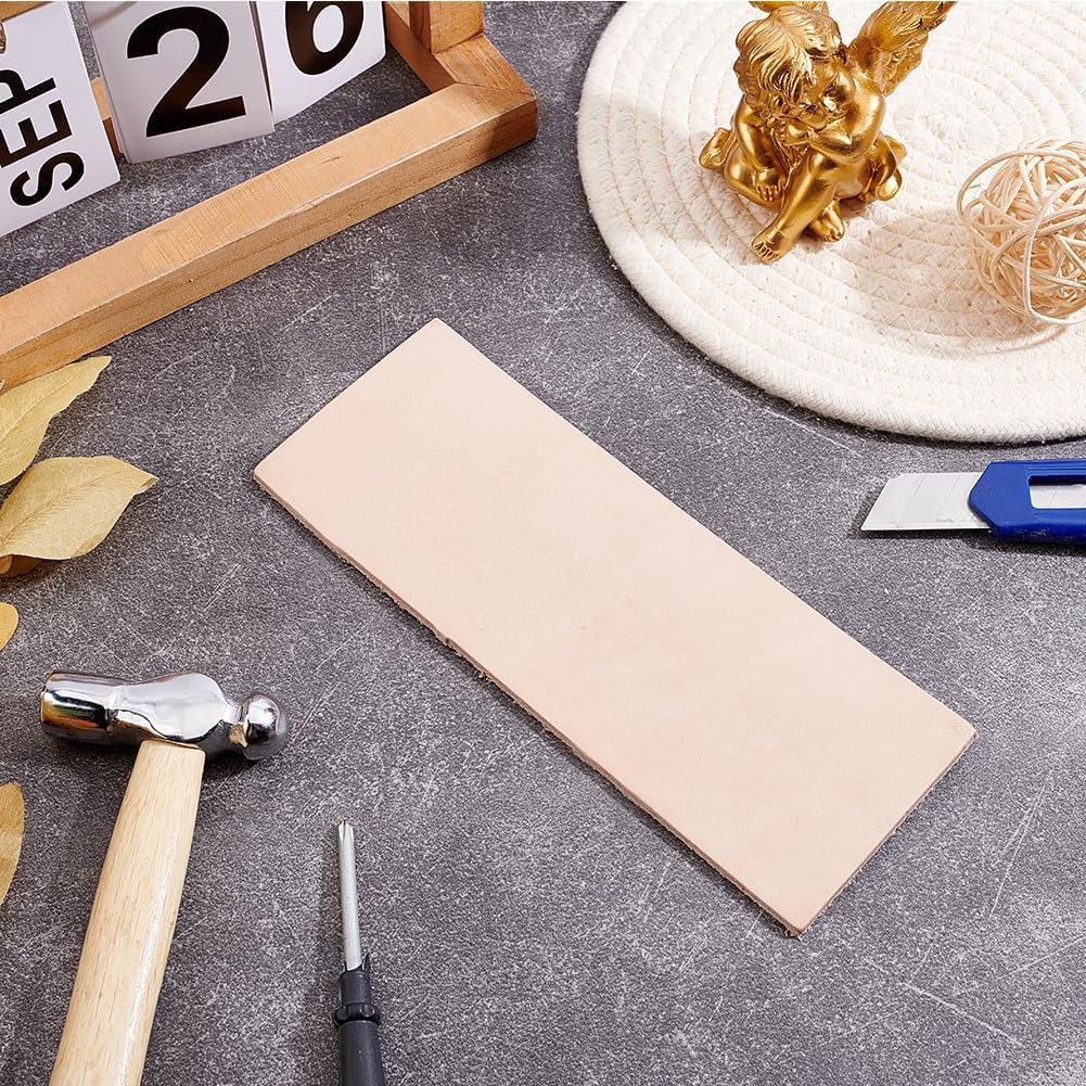 7.95 x 2.95 Inch Stropping Genuine Leather Honing Strop Sharpener Double-Sided Cowhide Leather Sharp Edges Strop Polishing Woodcarving Tools for Knife Sharpening Polish
