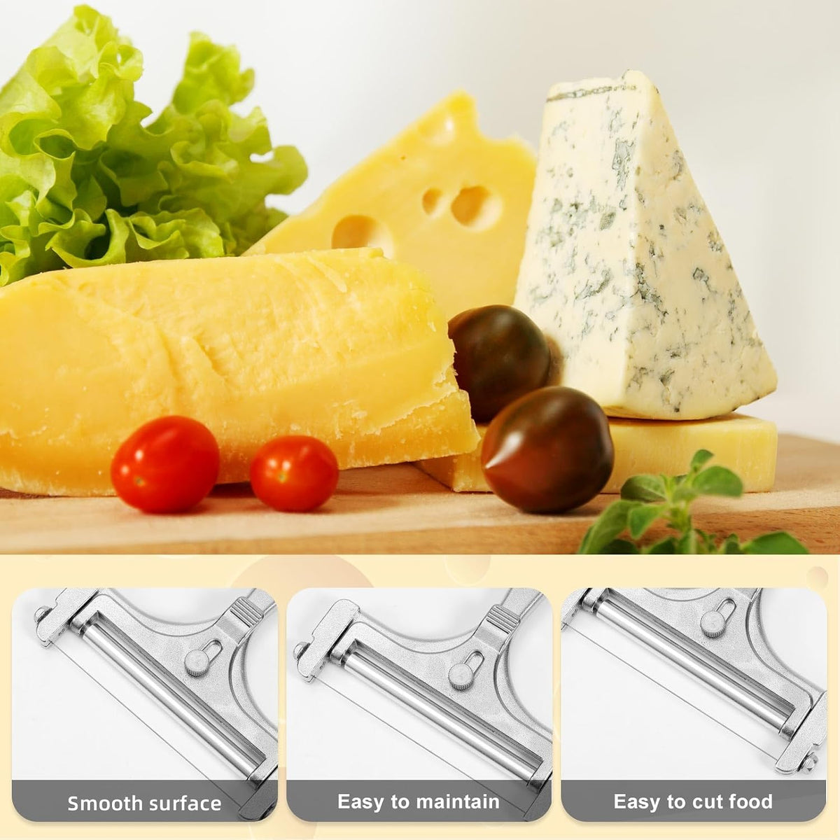 Cheese Cutter, Stainless Steel Cheese Slicer