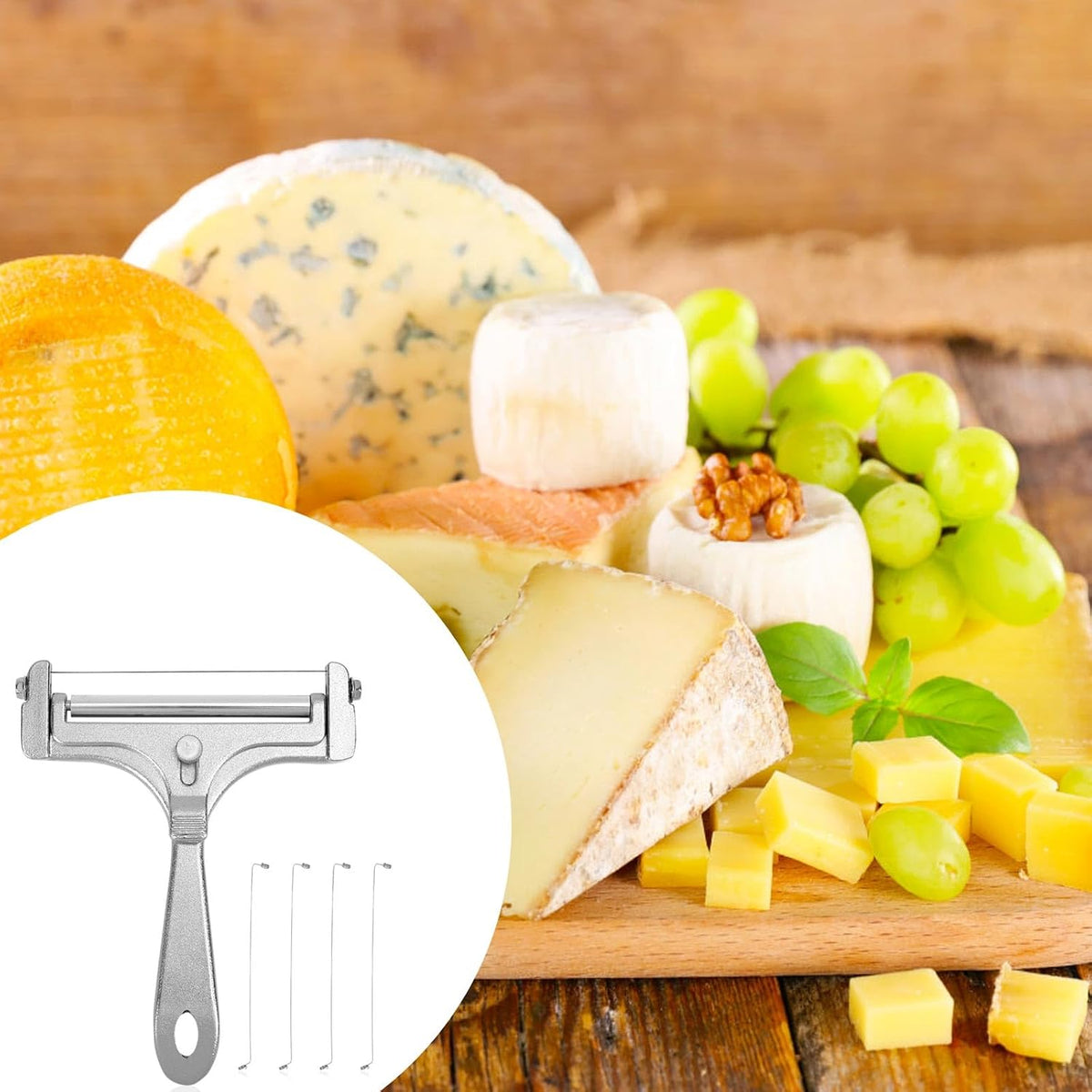 Cheese Cutter, Stainless Steel Cheese Slicer