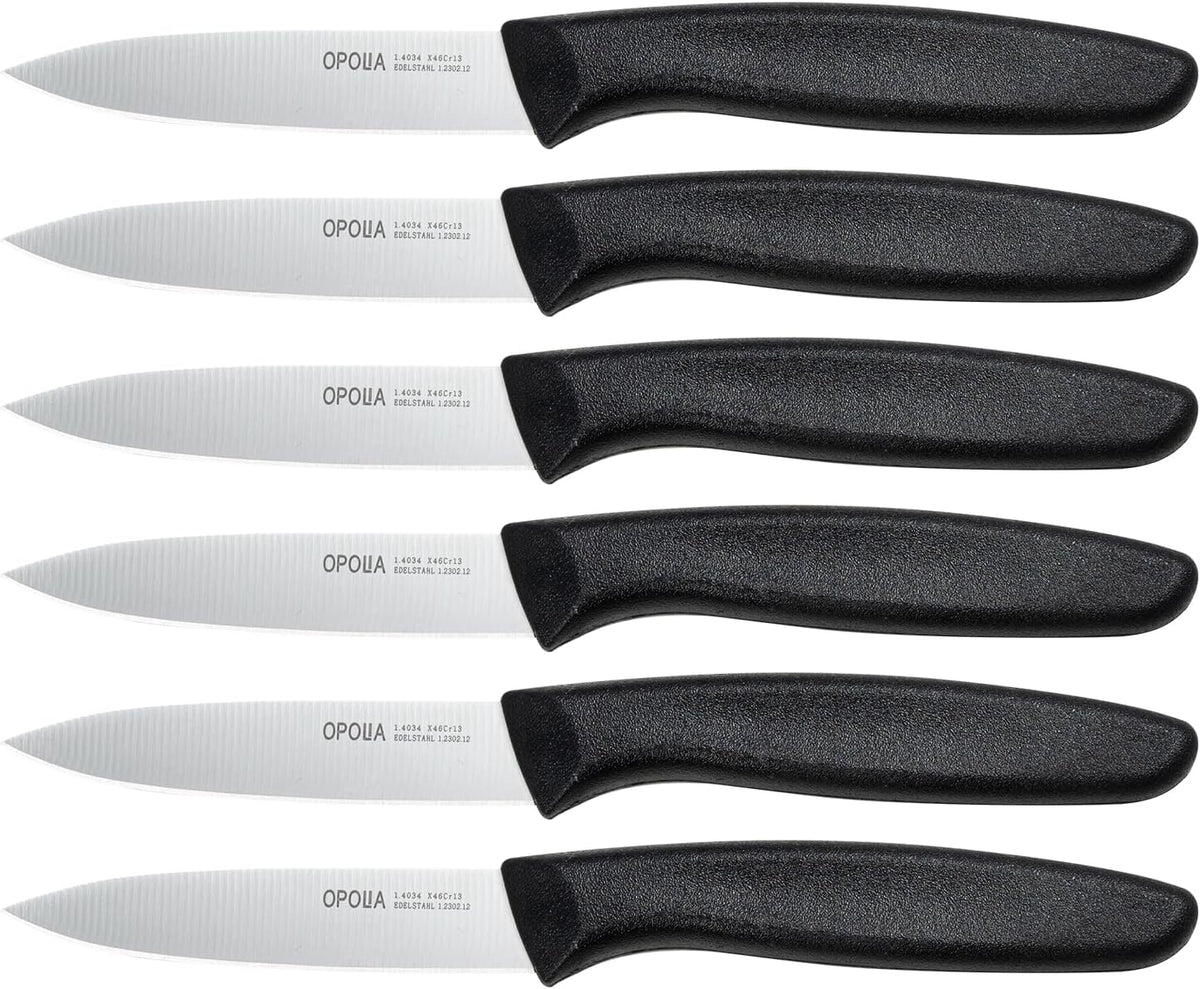 Paring Knife Set of 6,Stainless Stee,Straight Edge,PP Handle,Color