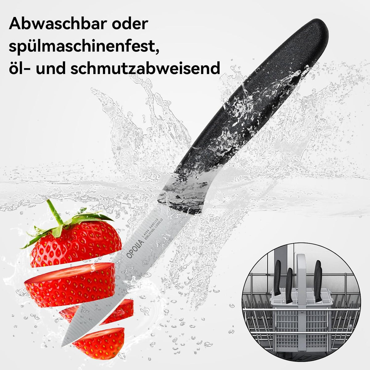 Paring Knife Set of 6,Stainless Stee,Straight Edge,PP Handle,Color