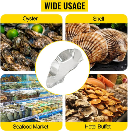 304 Stainless Steel Oyster Shells Oyster Grilling Shells for Cooking Oysters Shrimp Scallops Clams