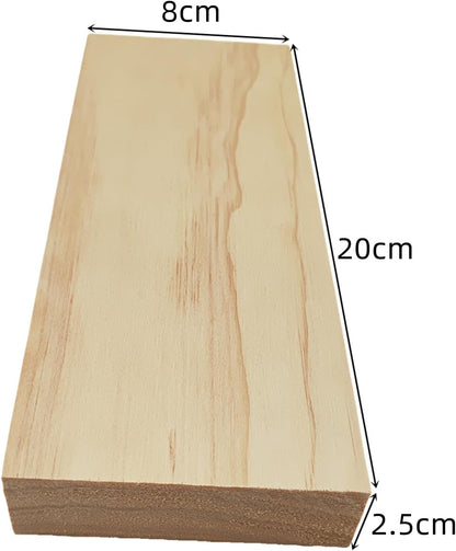 4PCS Rectangle Wood Boards Unfinished Wood Blocks for Crafting, 8x6x1in Blank Whittling Wooden Blocks for Wood Carving,Painting & Burning