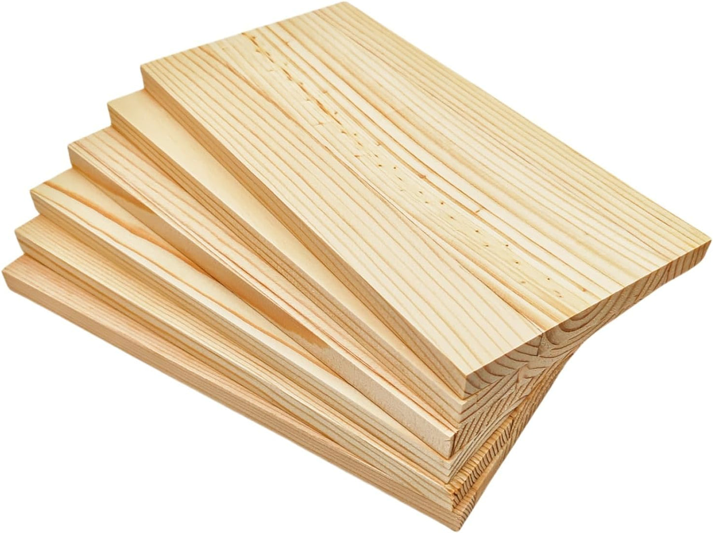 4PCS Rectangle Wood Boards Unfinished Wood Blocks for Crafting, 8x6x1in Blank Whittling Wooden Blocks for Wood Carving,Painting & Burning