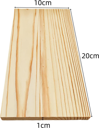 4PCS Rectangle Wood Boards Unfinished Wood Blocks for Crafting, 8x6x1in Blank Whittling Wooden Blocks for Wood Carving,Painting & Burning
