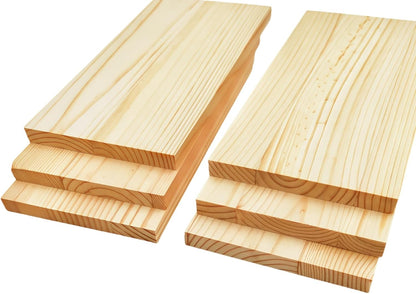 4PCS Rectangle Wood Boards Unfinished Wood Blocks for Crafting, 8x6x1in Blank Whittling Wooden Blocks for Wood Carving,Painting & Burning