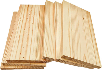 4PCS Rectangle Wood Boards Unfinished Wood Blocks for Crafting, 8x6x1in Blank Whittling Wooden Blocks for Wood Carving,Painting & Burning