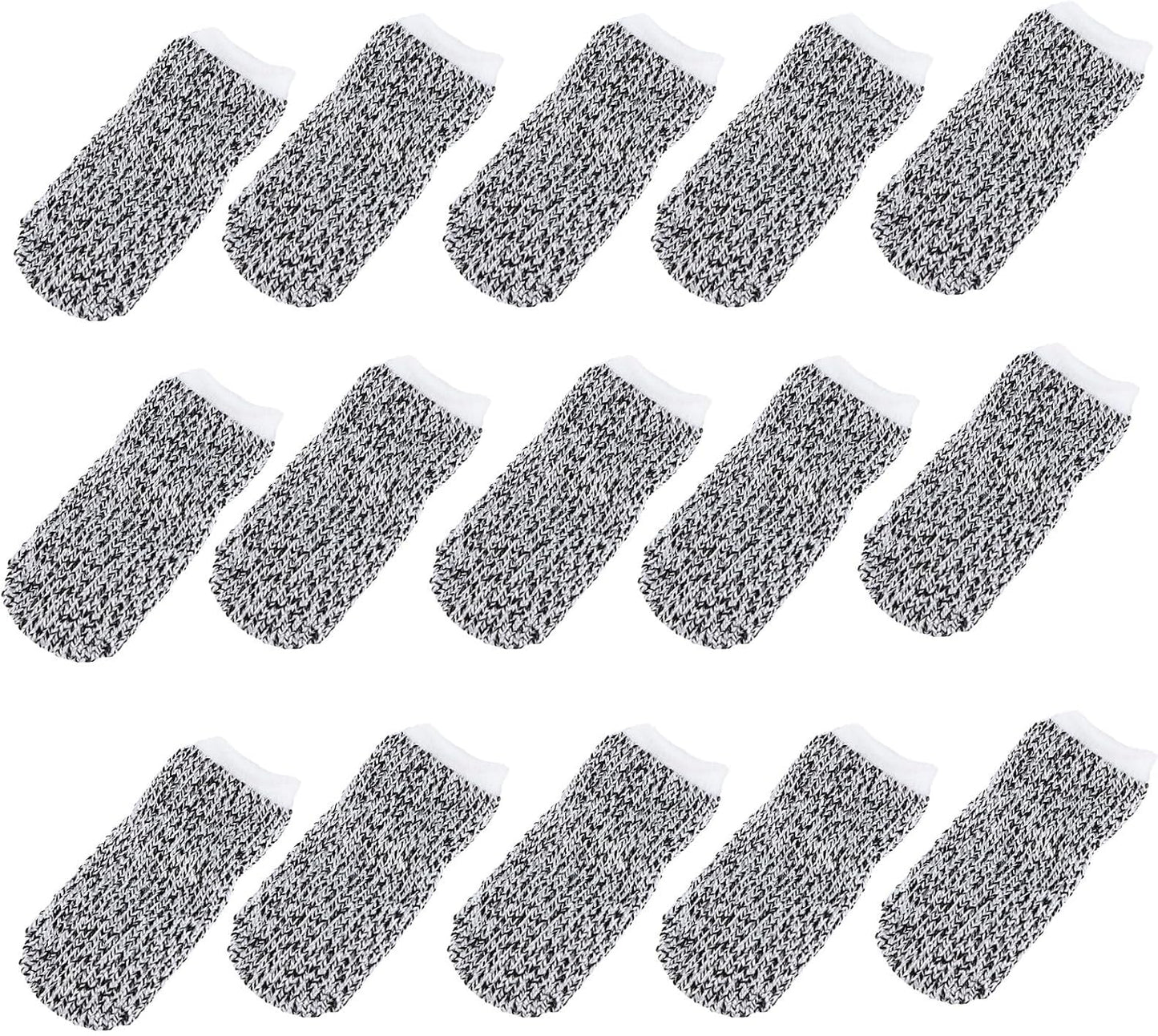 40pcs Gray Cut Resistant Finger Cots Thumb Guards with High Abrasion Protection, Labor Safety Finger Sleeve Protectors for Industrial, Kitchen, and Craft Use