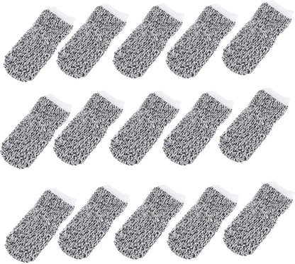 40pcs Gray Cut Resistant Finger Cots Thumb Guards with High Abrasion Protection, Labor Safety Finger Sleeve Protectors for Industrial, Kitchen, and Craft Use