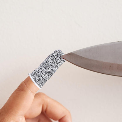 40pcs Gray Cut Resistant Finger Cots Thumb Guards with High Abrasion Protection, Labor Safety Finger Sleeve Protectors for Industrial, Kitchen, and Craft Use