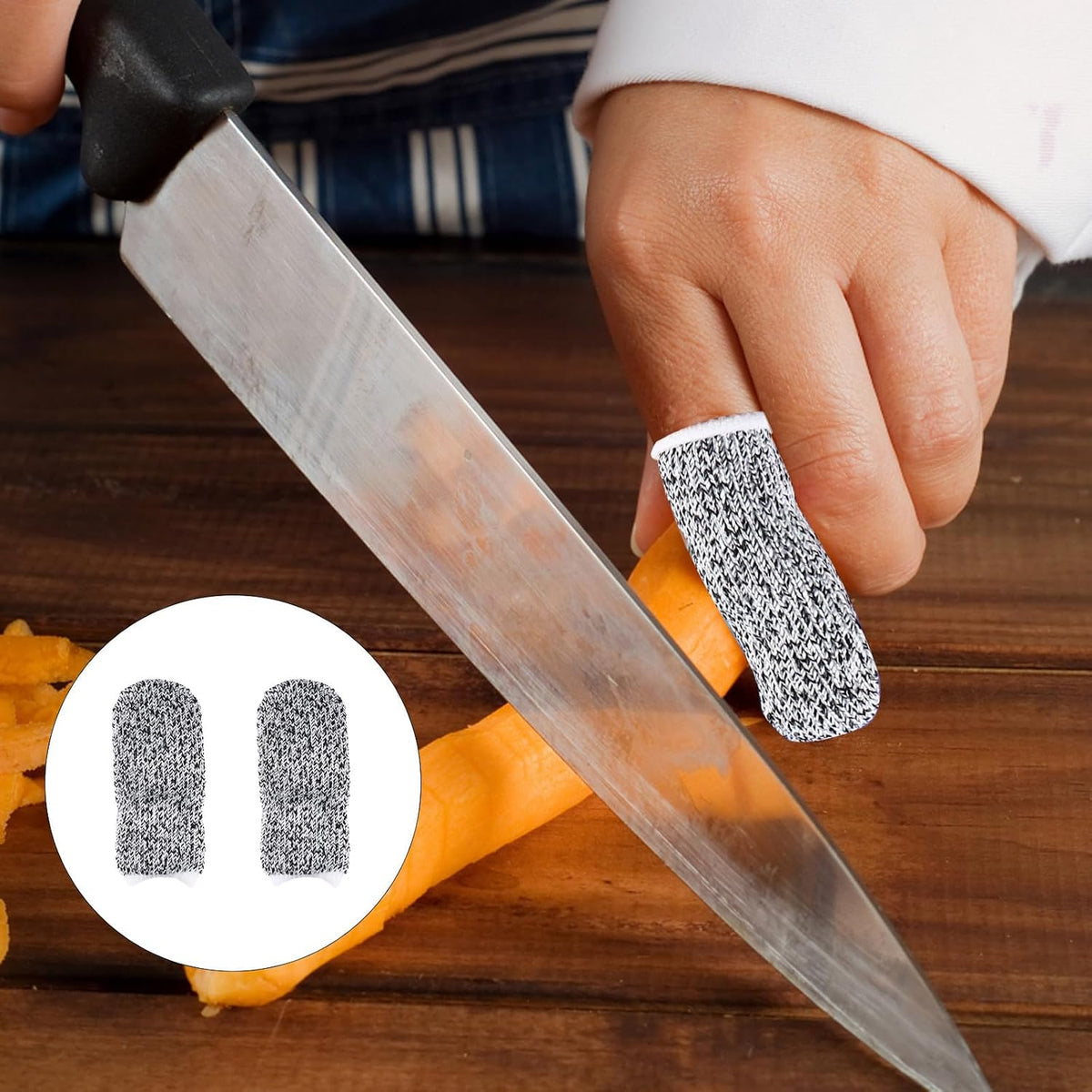 40pcs Gray Cut Resistant Finger Cots Thumb Guards with High Abrasion Protection, Labor Safety Finger Sleeve Protectors for Industrial, Kitchen, and Craft Use