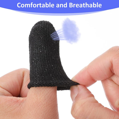 12 PCS Finger Cots Cut Resistant Protector, Finger Covers for Cuts Reusable Gloves Life Extender Anti-Slip Cut Resistant Finger Protectors for Kitchen Work Sculpture Supplies (Black)