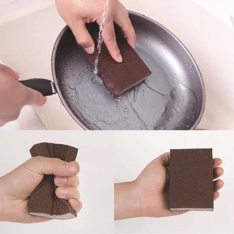 Magic Emery Cleaning Sponge, Nano Carborundum Sponge, Magic CleaningSponge, for Removing Rust Cleaning Pots and Pans (5pcs)