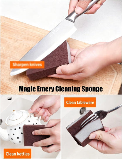 Magic Emery Cleaning Sponge, Nano Carborundum Sponge, Magic CleaningSponge, for Removing Rust Cleaning Pots and Pans (5pcs)