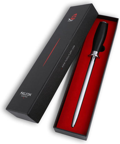 Fillet Knife, 7 Inch Professional Fish Boning Knife for Trimming Meat & Poultry, Flexible Blade, High Carbon German Steel, Riveted Handle - Falcon Series
